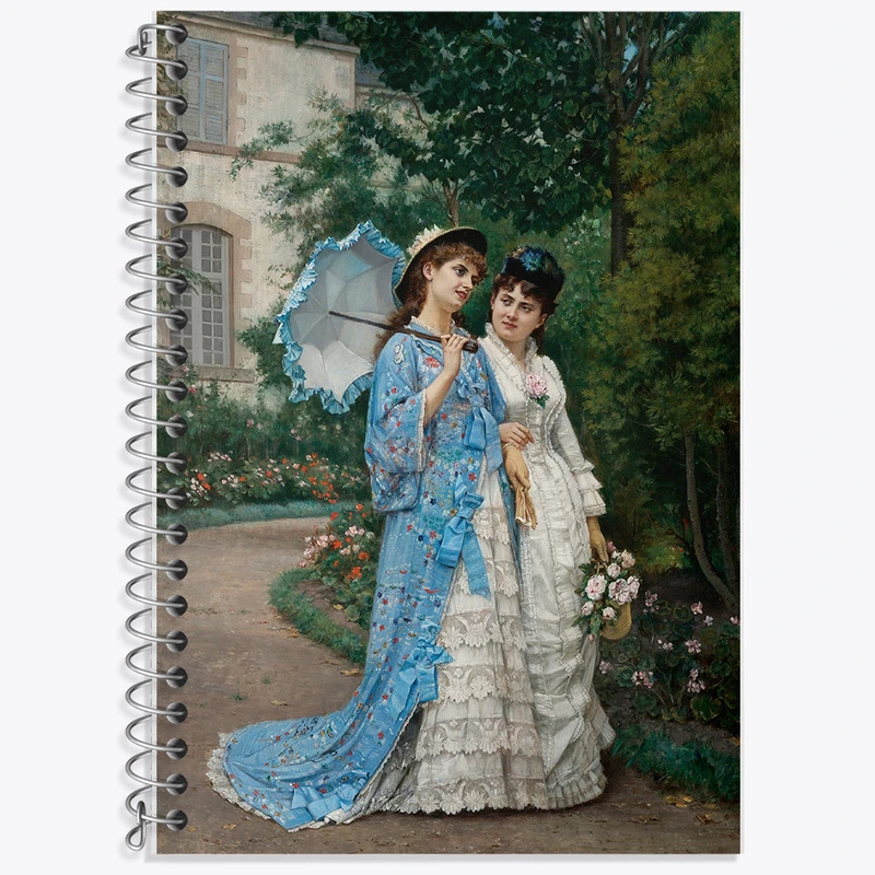 دفتر نت موسیقی 50 برگ خندالو طرح نقاشی قدم زدن در باغ اثر آگوست تولموش کد F12287