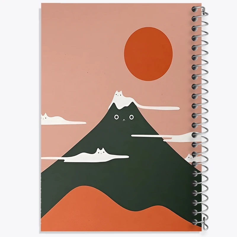 دفتر طراحی 50 برگ خندالو طرح کوه گربه ای کد N5681