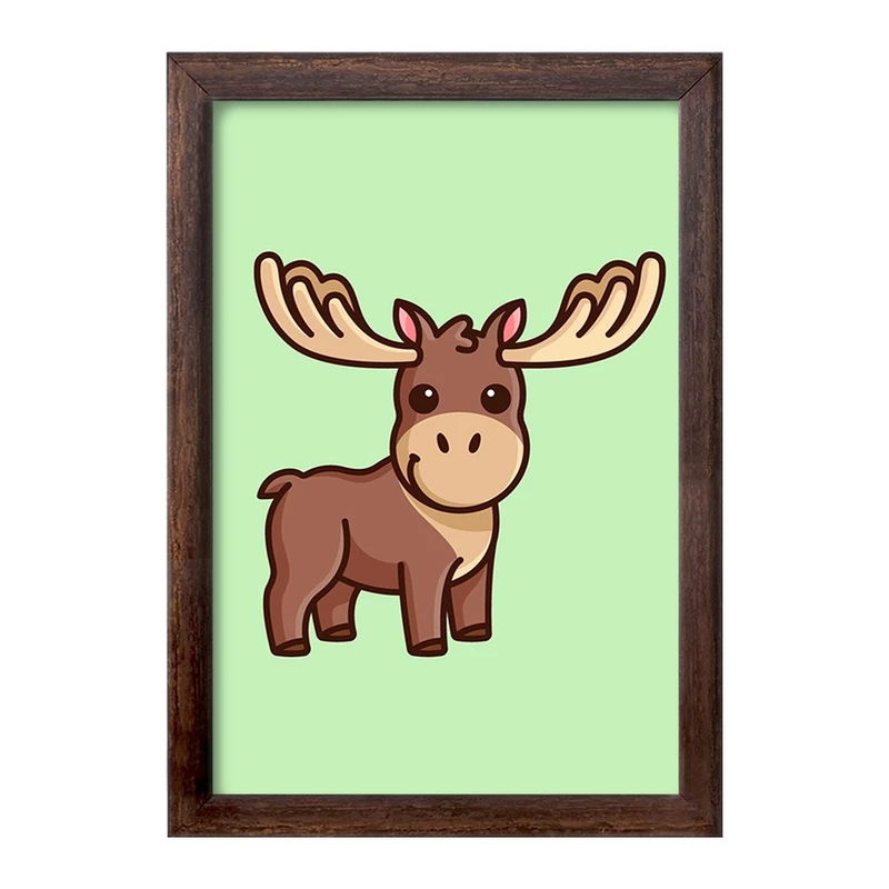 تابلو خندالو طرح حیوانات بامزه گوزن کد 28168