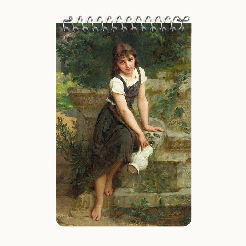 دفتر یادداشت 50 برگ خندالو طرح نقاشی فواره اثر امیل مونیر کد F12343