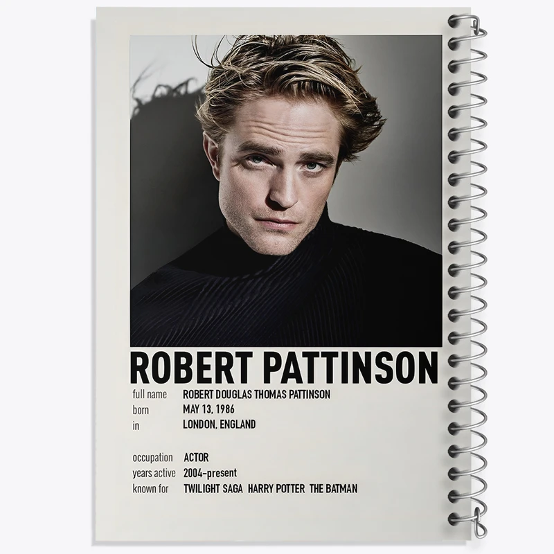 دفتر نقاشی 50 برگ خندالو طرح رابرت پتینسون (Robert Pattinson) کد F13145
