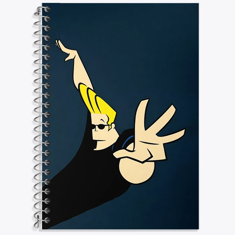 دفتر زبان دوخط 50 برگ خندالو طرح جانی براوو (Johnny Bravo) کد F8865