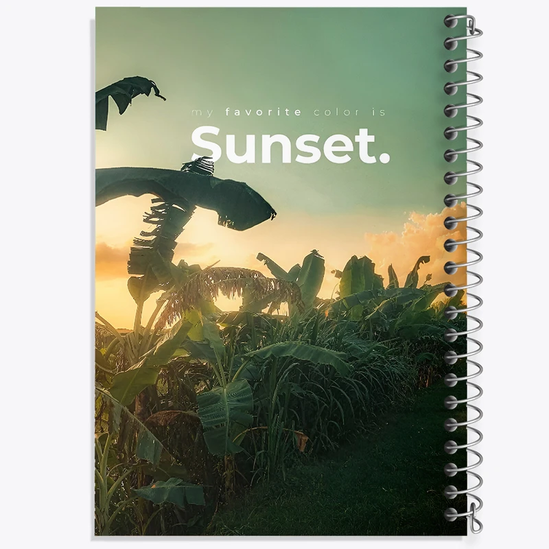 دفتر مشق 50 برگ خندالو طرح غروب آفتاب کد F10786