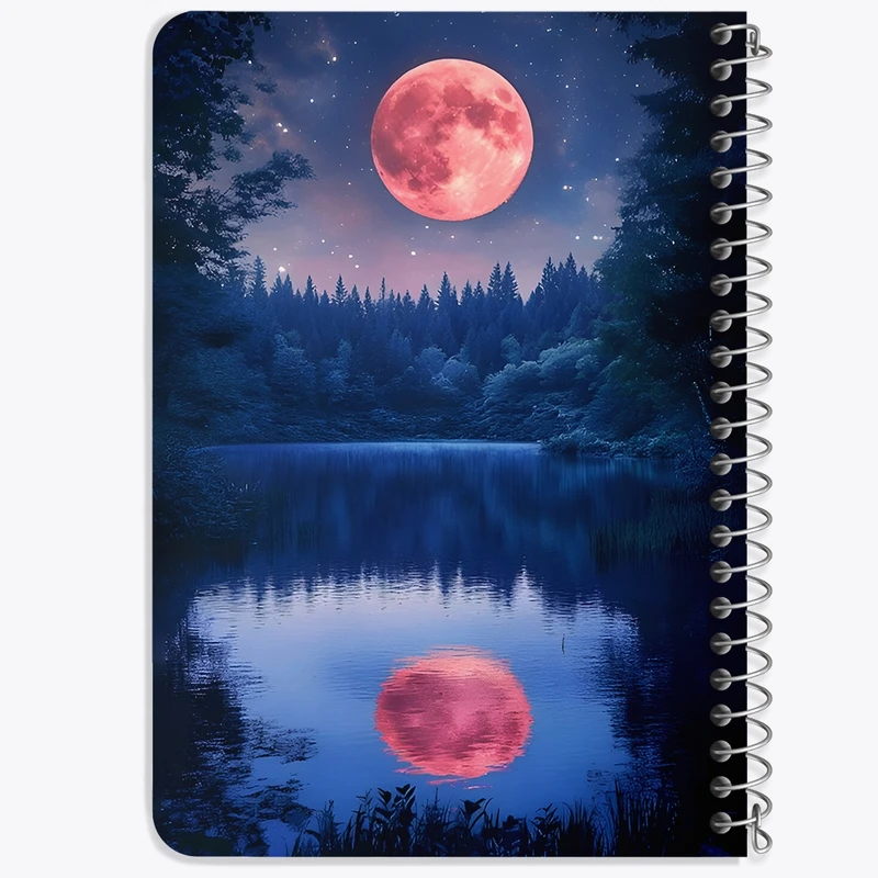 دفتر یادداشت 50 برگ خندالو طرح ماه (Moon) کد F9473