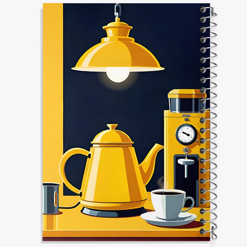 دفتر مشق 50 برگ خندالو طرح قهوه (Coffee) کد F10396