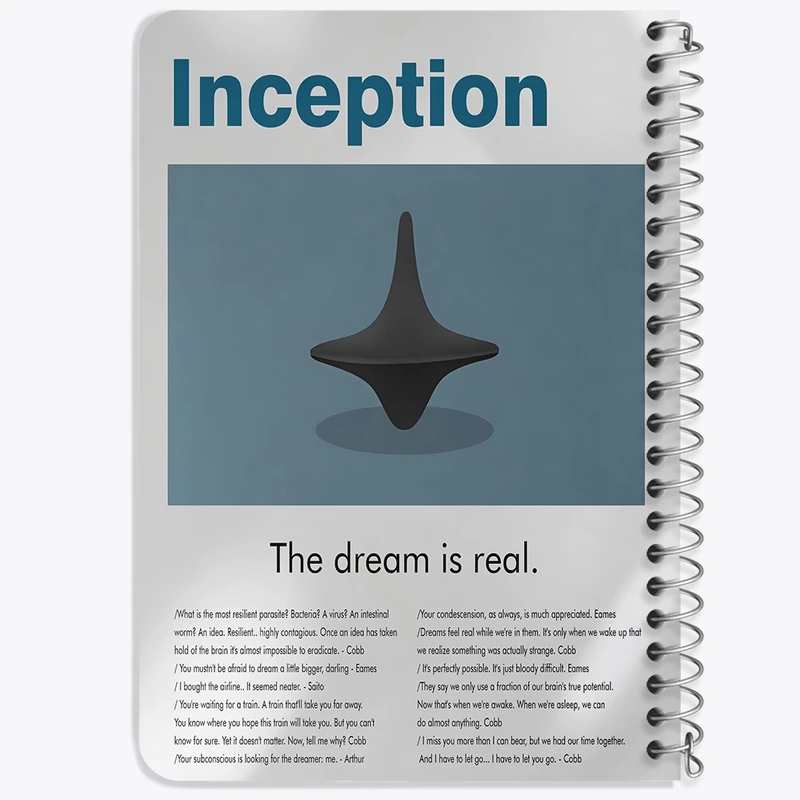 دفتر یادداشت 50 برگ خندالو طرح تلقین (Inception) کد F13851
