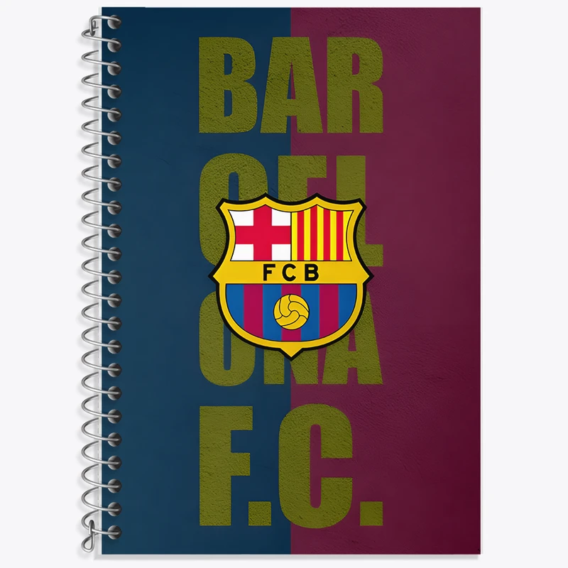 دفتر زبان 50 برگ خندالو مدل دو خط طرح بارسلونا (Barcelona) کد F11678