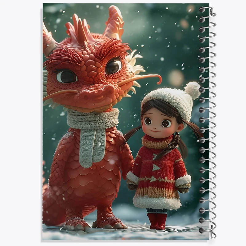 دفتر لیست خرید 50 برگ خندالو طرح دختر و اژدها کد F8712