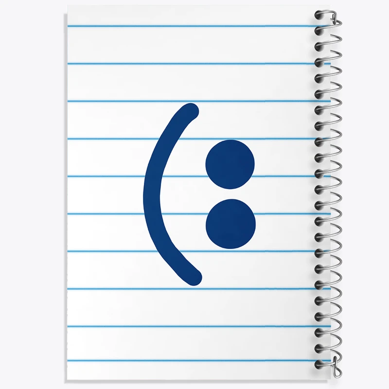 دفتر طراحی 50 برگ خندالو طرح :) خوشحال  کد 5596