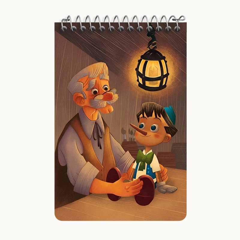 دفتر یادداشت 50 برگ خندالو طرح پینوکیو کد F6141