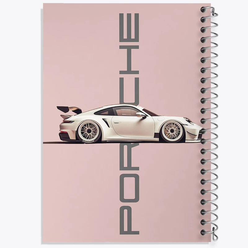 دفتر ژورنال نویسی 50 برگ خندالو مدل نقطه ای طرح ماشین پورشه کد F10379