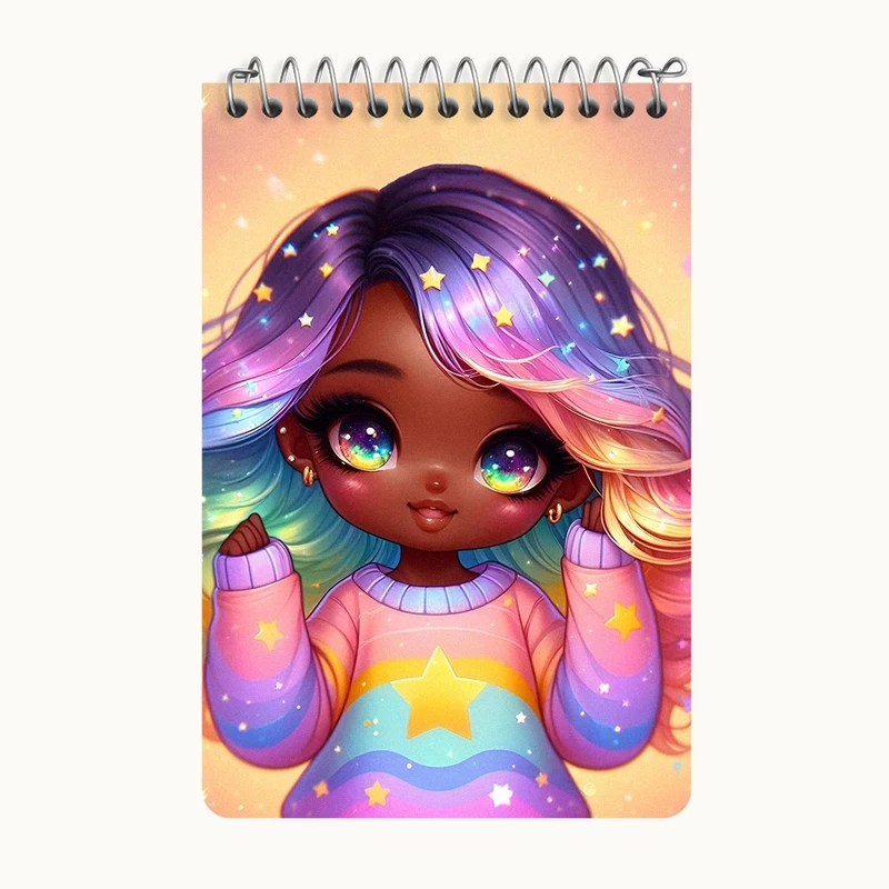 دفتر یادداشت 50 برگ خندالو طرح دخترانه کیوت کد F6052