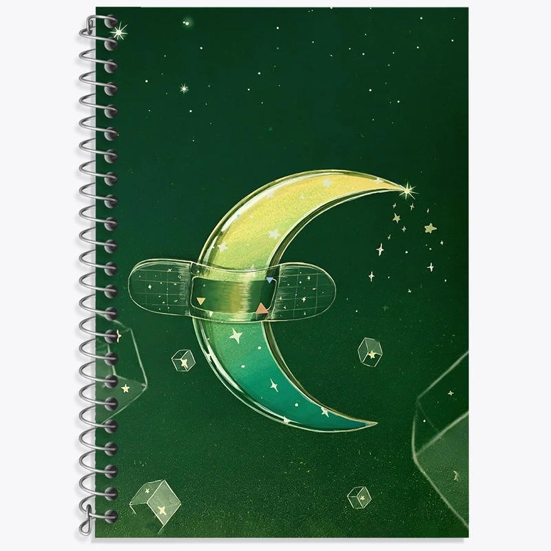 دفتر لغت 50 برگ خندالو طرح ماه (Moon) کد F4936