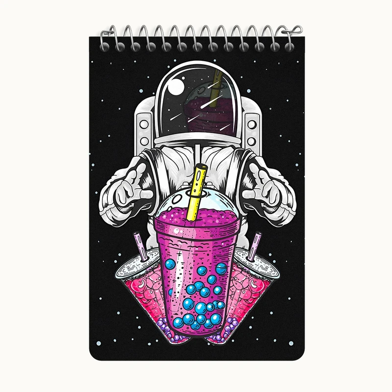 دفتر یادداشت 50 برگ خندالو طرح فضانورد کد F10091