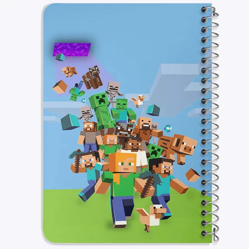 دفتر یادداشت 50 برگ خندالو طرح بازی ماینکرافت Minecraft  کد 23252
