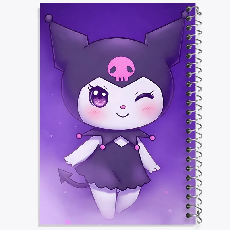 دفتر شطرنجی 50 برگ خندالو طرح کرومی (Kuromi) کد N8966