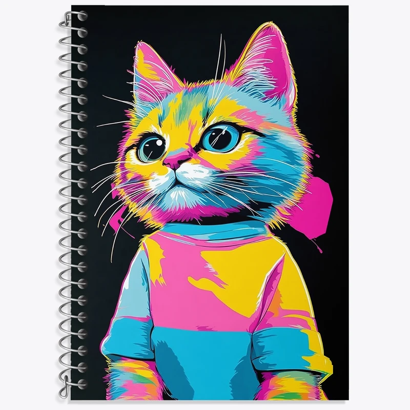 دفتر لغت 50 برگ خندالو طرح گربه بامزه کد F3143