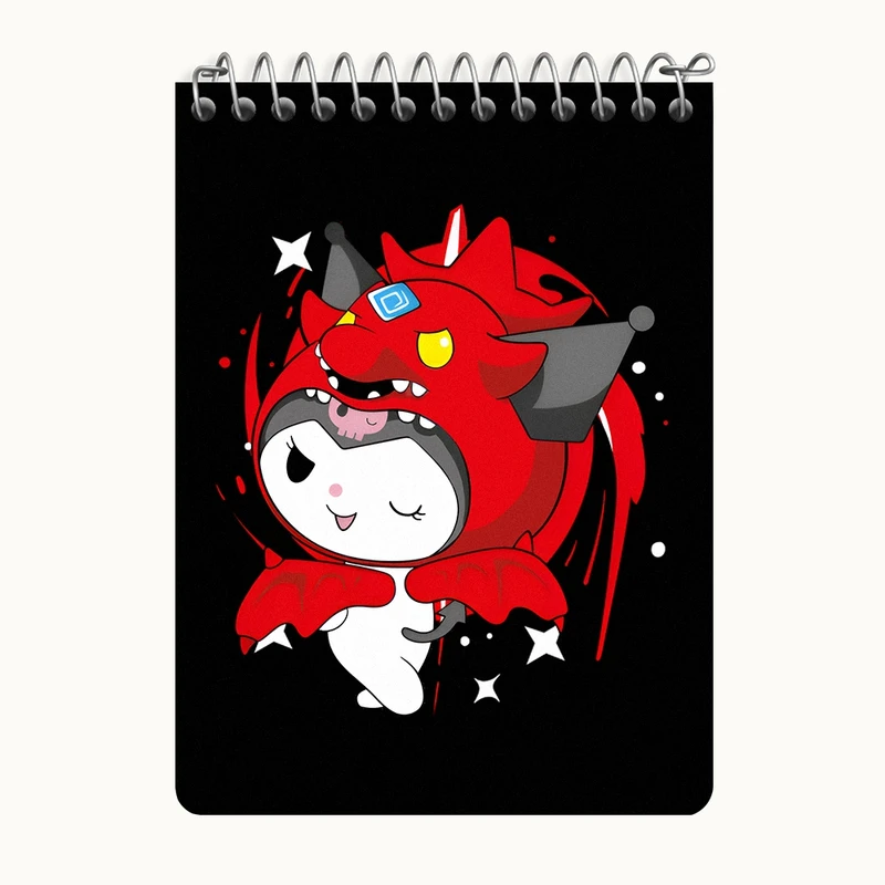 دفتر یادداشت 50 برگ خندالو طرح کرومی (Kuromi) کد N7812