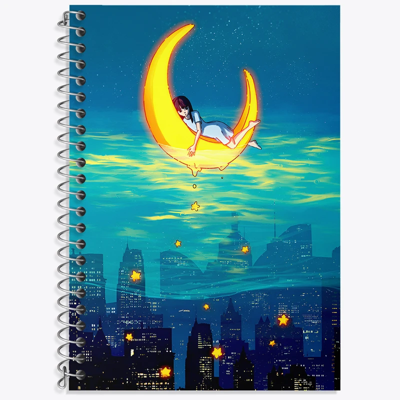 دفتر نت موسیقی 50 برگ خندالو طرح دختر و ماه کد N6581