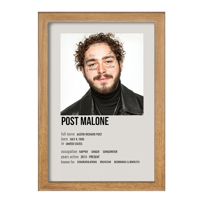 تابلو خندالو طرح پست مالون (Post Malone) کد F13162