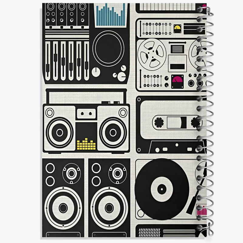 دفتر طراحی 50 برگ خندالو طرح موسیقی کد F9702