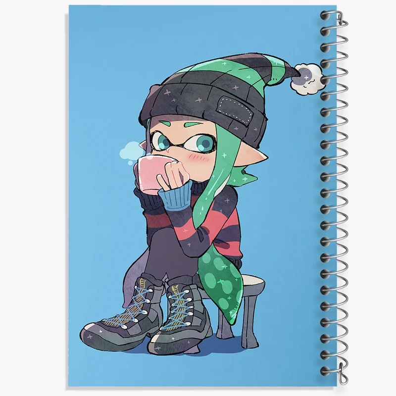 دفتر طراحی 50 برگ خندالو طرح بازی اسپلاتون (Splatoon) کد 33309