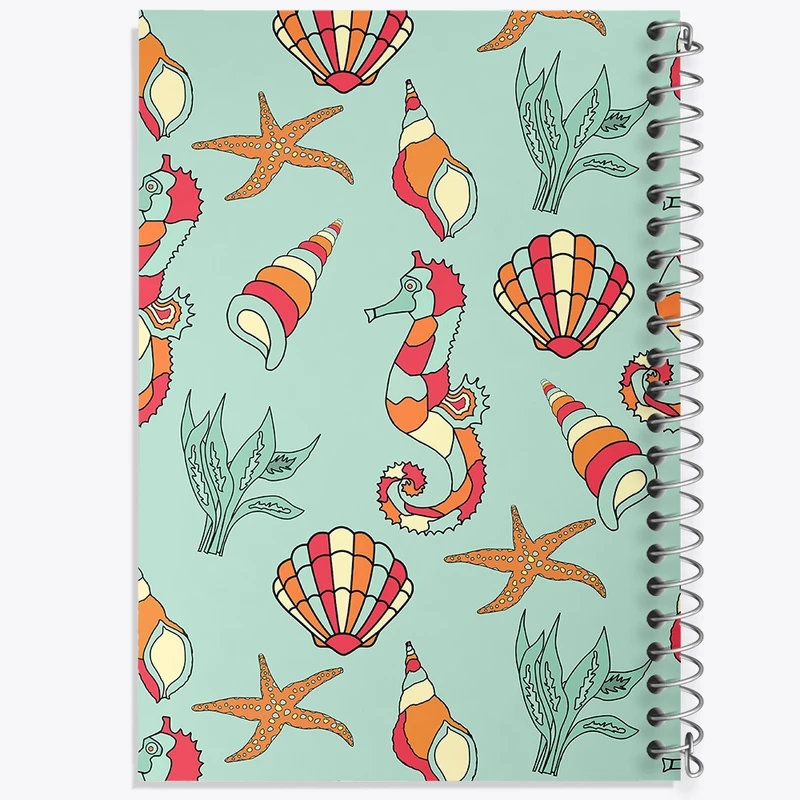 دفتر طراحی 50 برگ خندالو طرح پترن دریایی کد N5