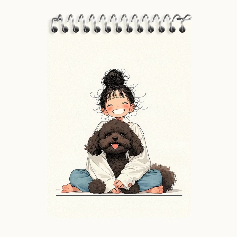 دفتر یادداشت 50 برگ خندالو طرح دخترانه کیوت کد N3010