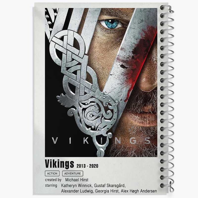 دفتر شطرنجی 50 برگ خندالو طرح وایکینگ ها (Vikings) کد F11930
