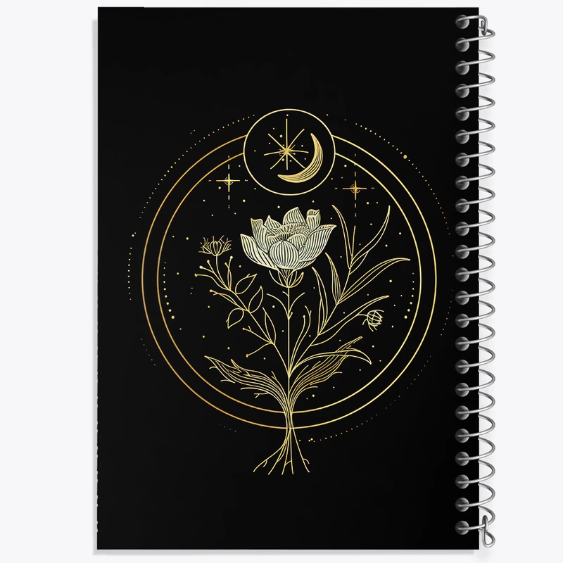 دفتر مشق 100 برگ خندالو طرح گل مینیمال کد F3078