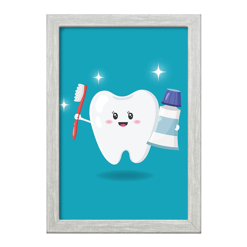 تابلو خندالو طرح دندان و دندان پزشکی کودکانه کد 36746