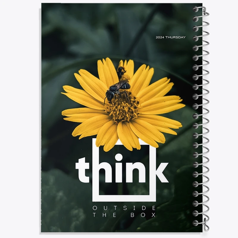 دفتر ژورنال نویسی 50 برگ خندالو مدل نقطه ای طرح Think Outside The Box کد F13650