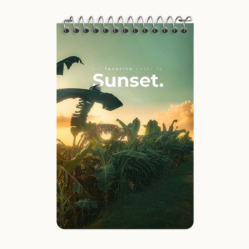 دفتر یادداشت 50 برگ خندالو طرح غروب آفتاب کد F10786