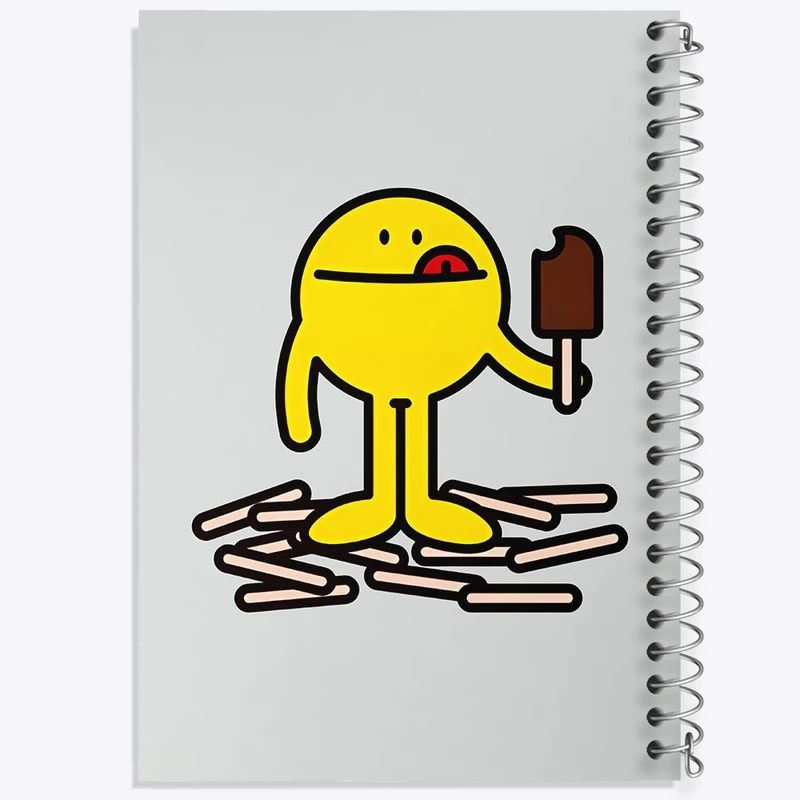 دفتر طراحی 50 برگ خندالو طرح شکلک بامزه کد N2933