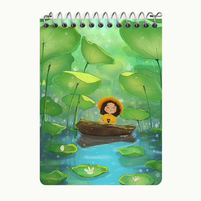 دفتر یادداشت 50 برگ خندالو طرح دخترانه کیوت کد N7427