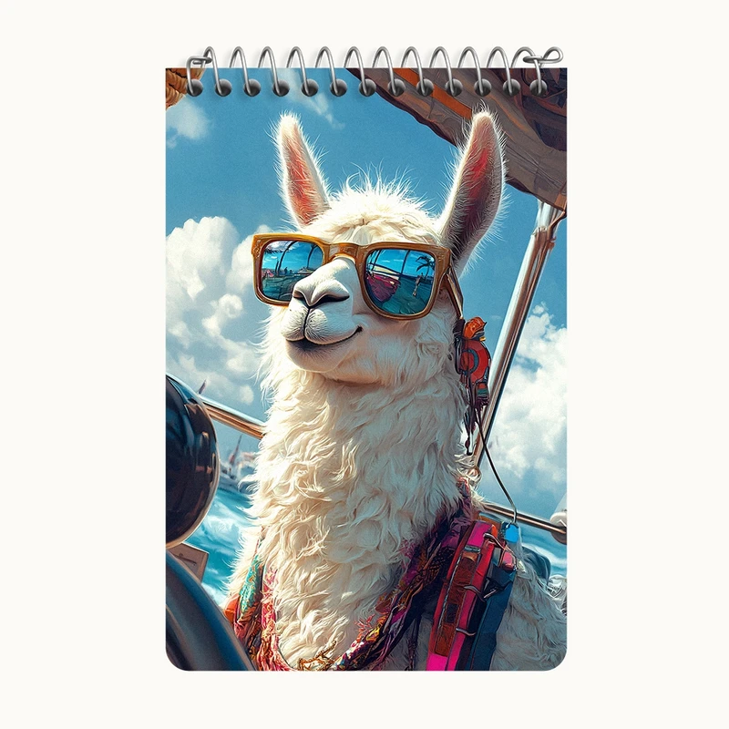 دفتر یادداشت 50 برگ خندالو طرح لاما کد F10048