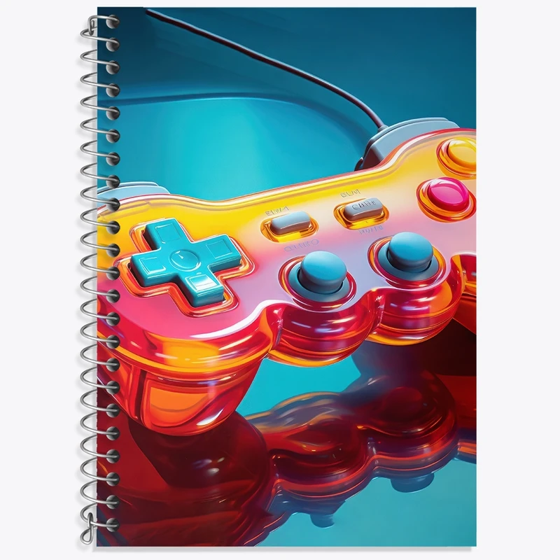 دفتر زبان 50 برگ خندالو مدل سه خط طرح گیم (Game) کد F3206