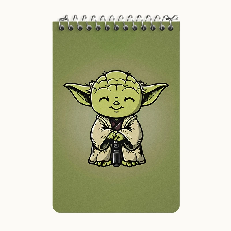 دفتر یادداشت 50 برگ خندالو طرح بیبی یودا کد F9434