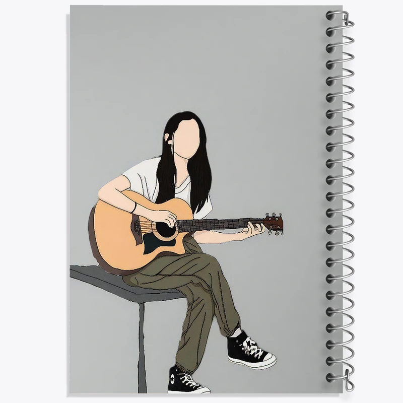 دفتر مشق 50 برگ خندالو طرح دخترانه مینیمال کد F3248