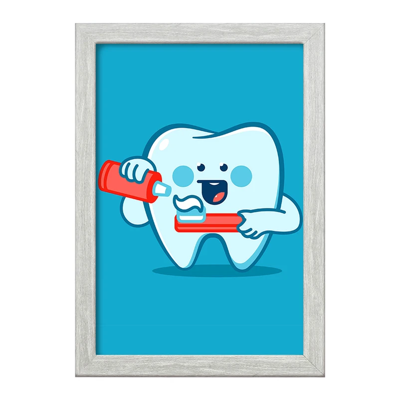 تابلو خندالو طرح دندان و دندان پزشکی کودکانه کد 36765