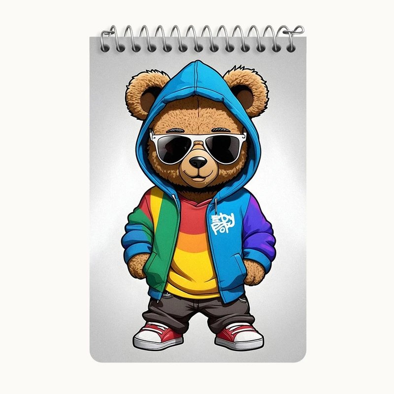 دفتر یادداشت 50 برگ خندالو طرح خرس بامزه کد F2977