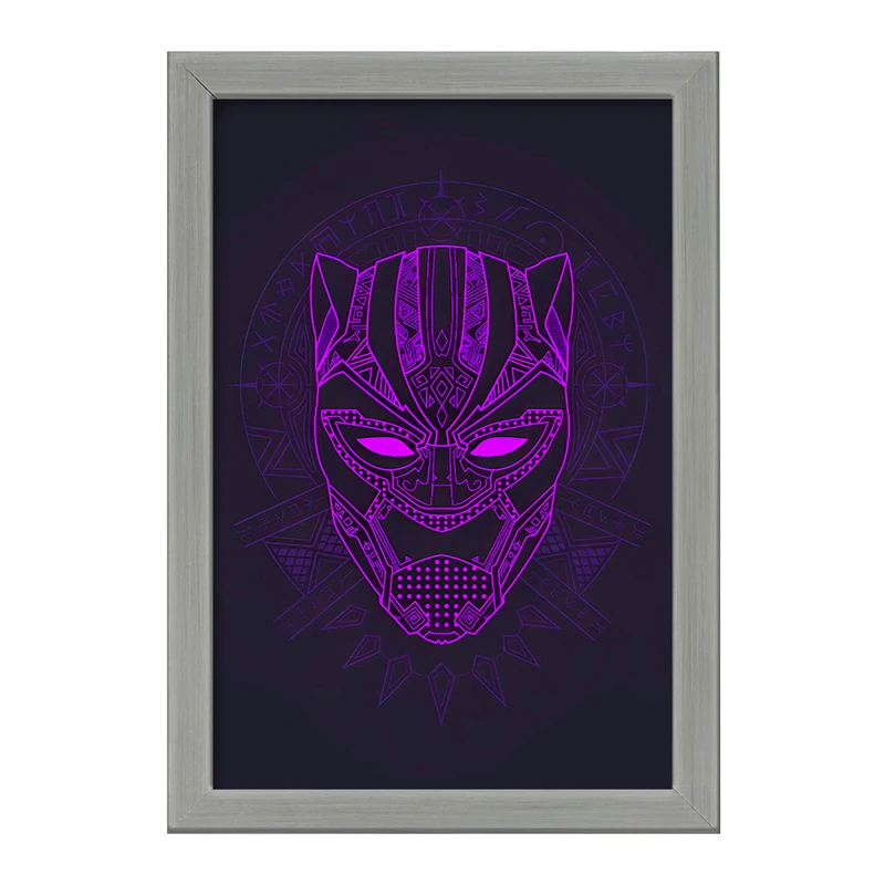 تابلو خندالو طرح پلنگ (Black Panther) کد F7455