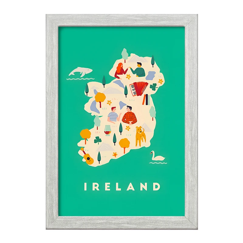 تابلو خندالو طرح ایرلند (Ireland) کد F14365