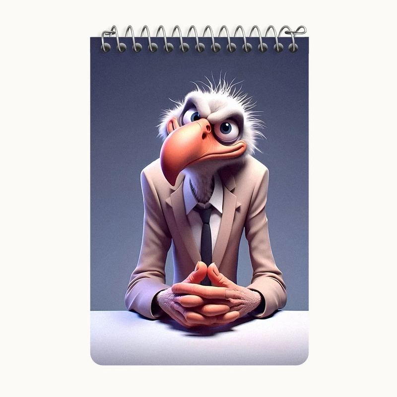 دفتر یادداشت 50 برگ خندالو طرح کرکس کد F9515