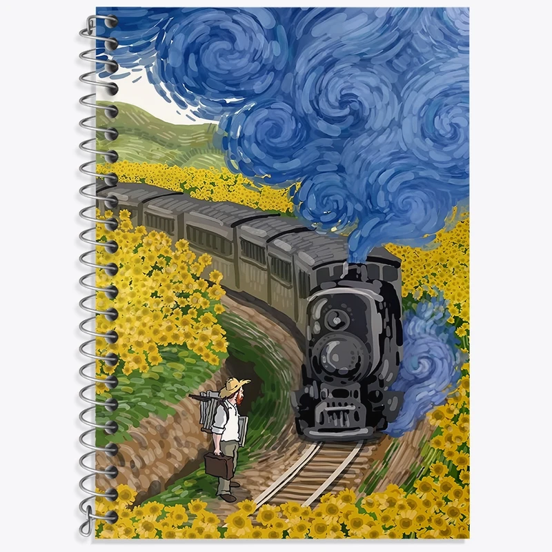 دفتر لغت 50 برگ خندالو طرح ونسان ونگوگ کد F3934