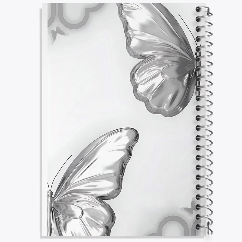 دفتر مشق 100 برگ خندالو طرح پروانه کروم کد F3898