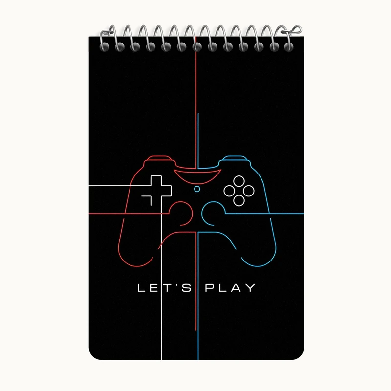 دفتر یادداشت 50 برگ خندالو طرح گیمر (Gamer) کد F3785