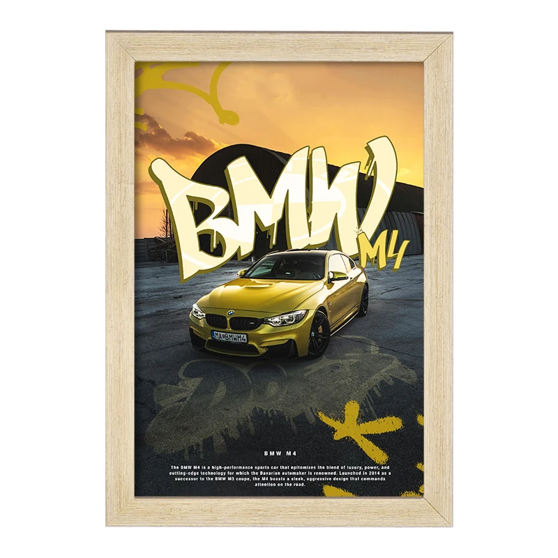 تابلو خندالو طرح بی ام دبلیو (BMW) کد F13730