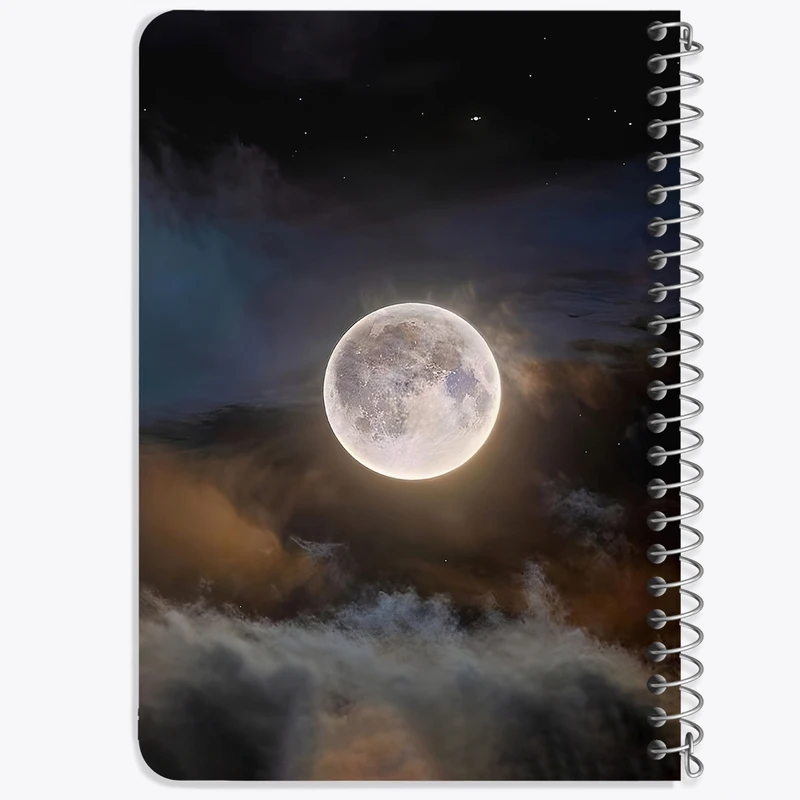 دفتر یادداشت 50 برگ خندالو طرح ماه (Moon) کد 38073