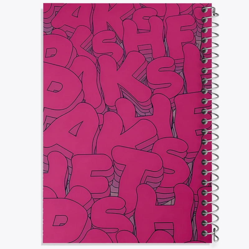 دفتر نقاشی 50 برگ خندالو طرح پترن حروف انگلیسی کد N6057